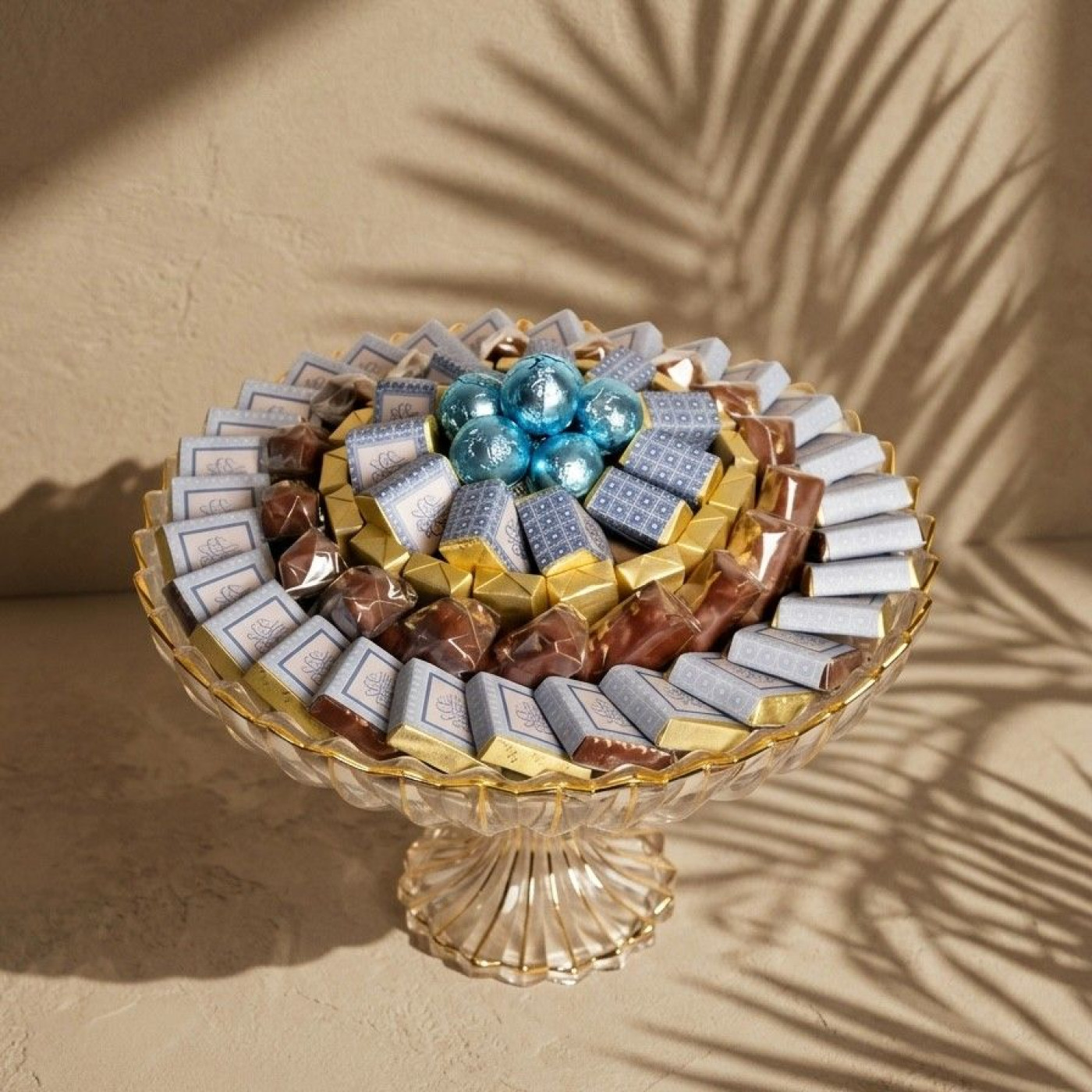 Crystal Pedestal Eid Chocolate Tray