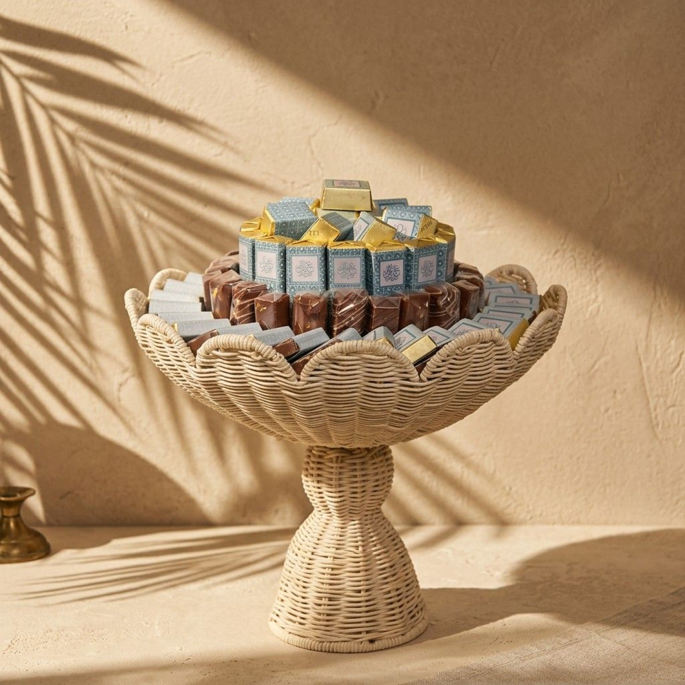 Woven Pedestal Eid Chocolate Tray