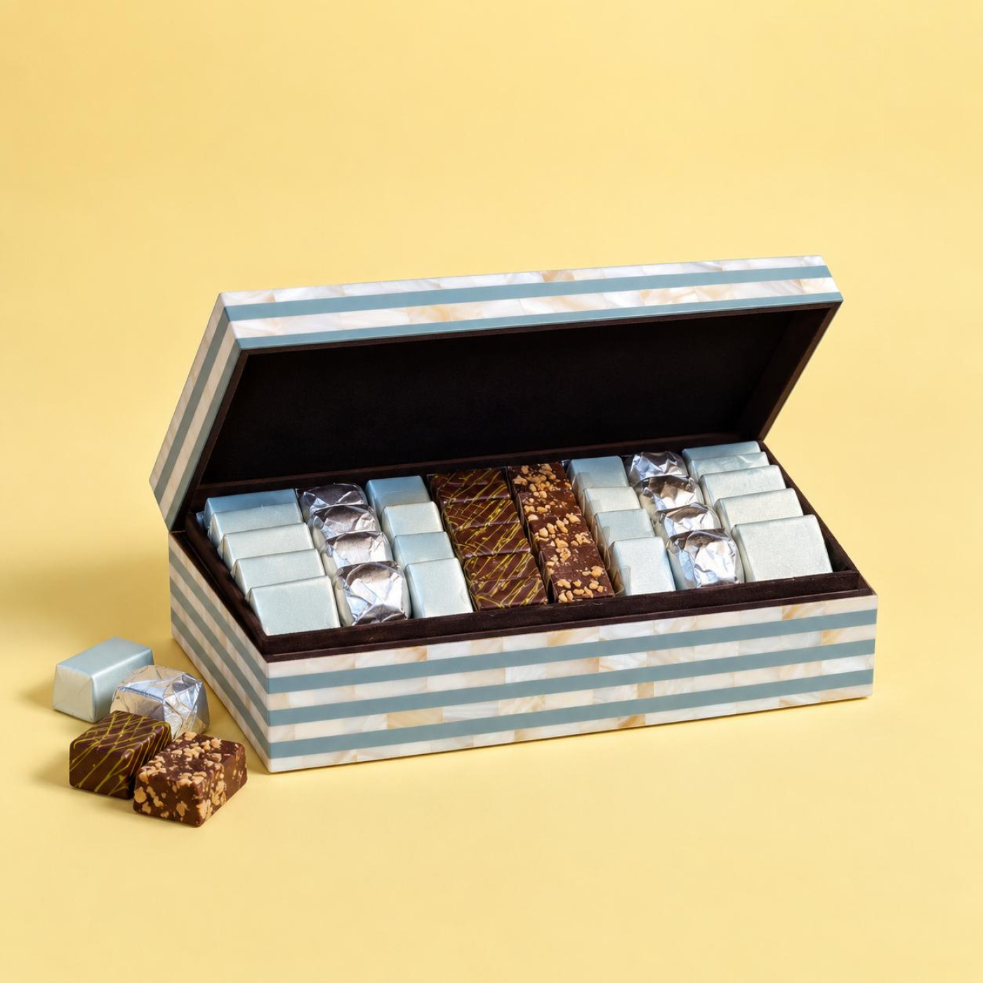 Mint Striped Keepsake Box