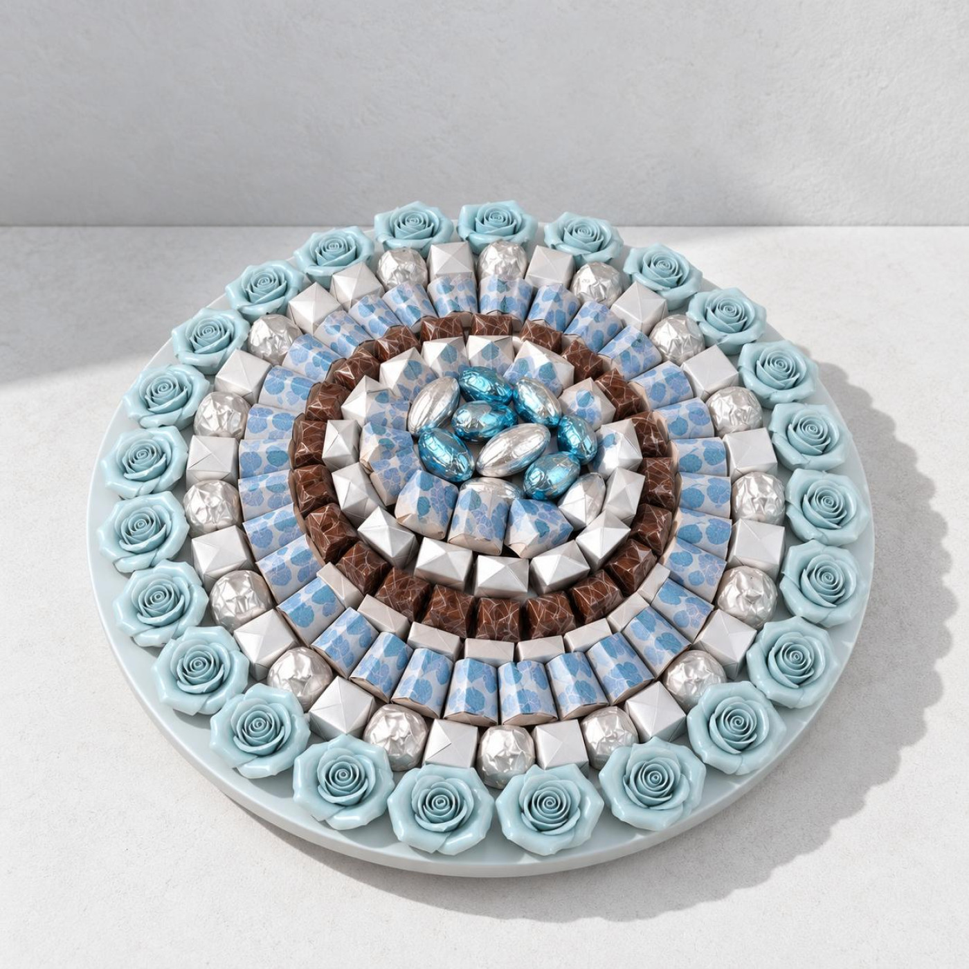 The Powder Blue Rose Display