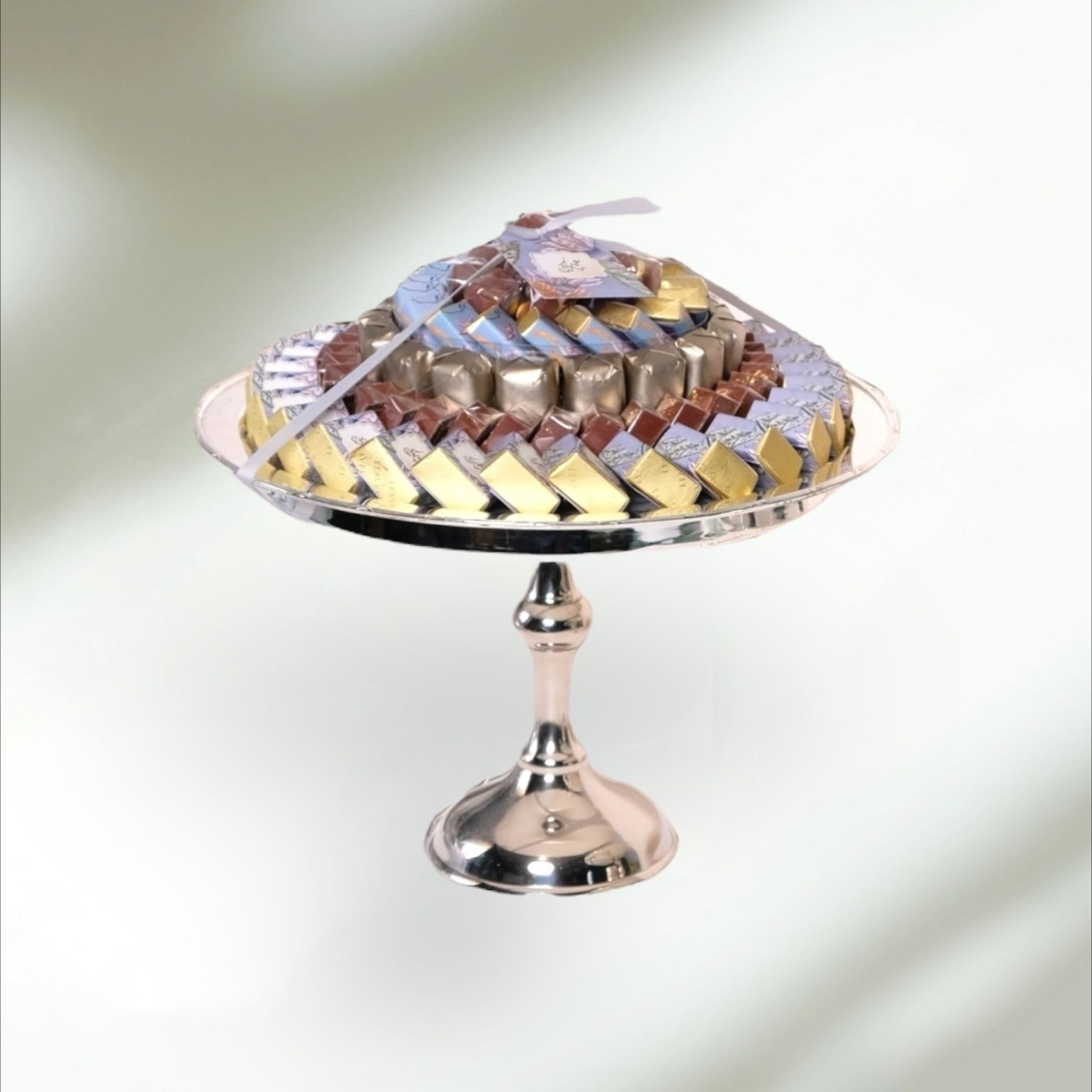 Eid Silver Large Stand with Chocolate