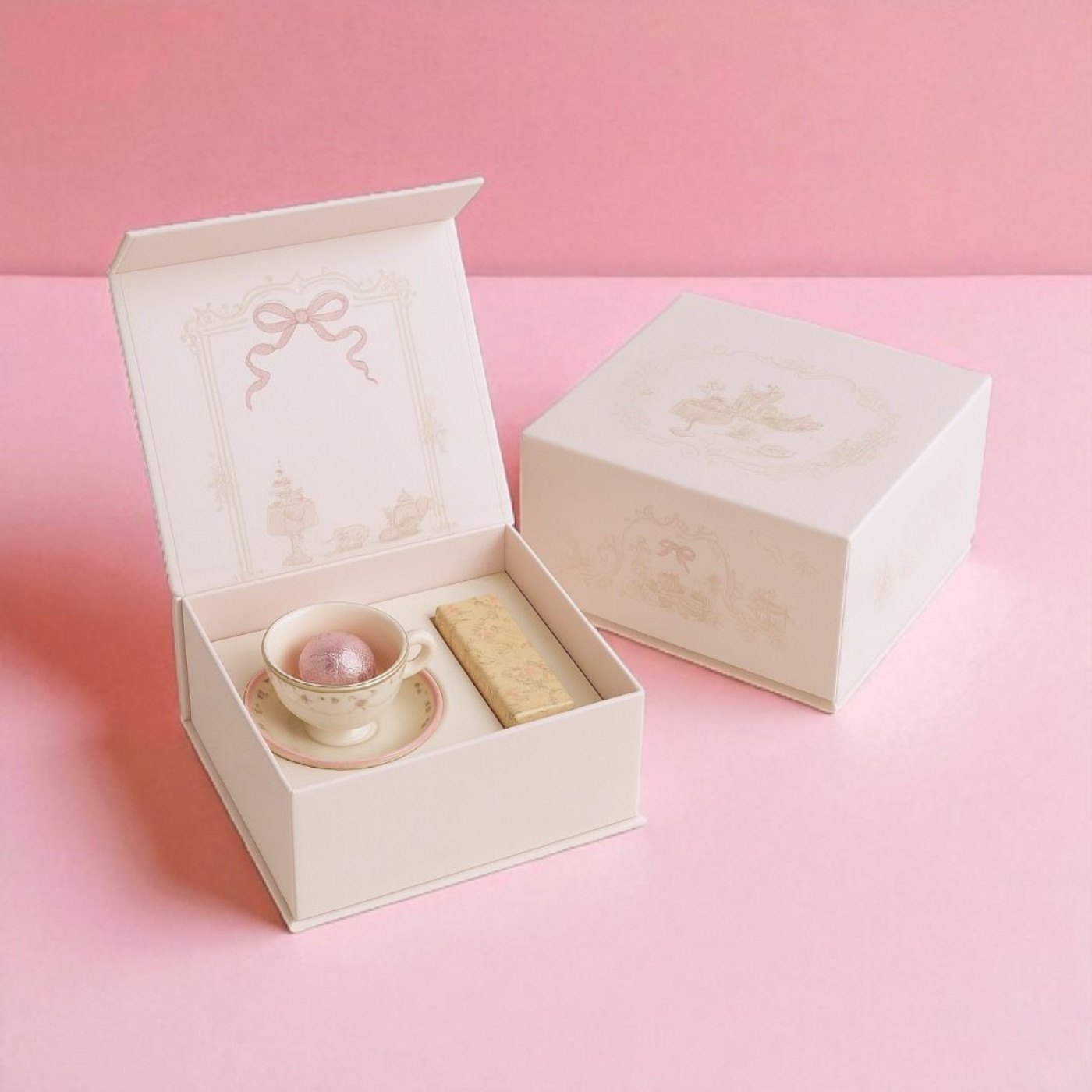 Petite Teacup & Chocolate Set