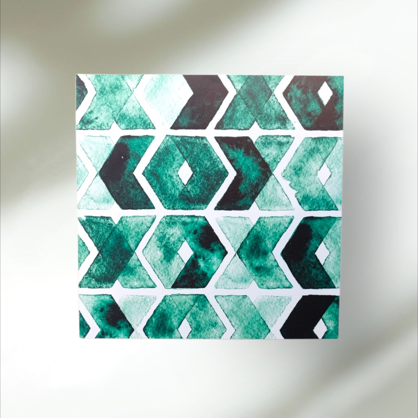 Geometrical Green Acrylic Compartment Chocolate Box