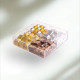 Blush Fan Pattern Acrylic Compartment Chocolate Box