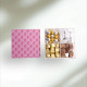 Blush Fan Pattern Acrylic Compartment Chocolate Box