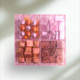 Blush Fan Pattern Acrylic Compartment Chocolate Box